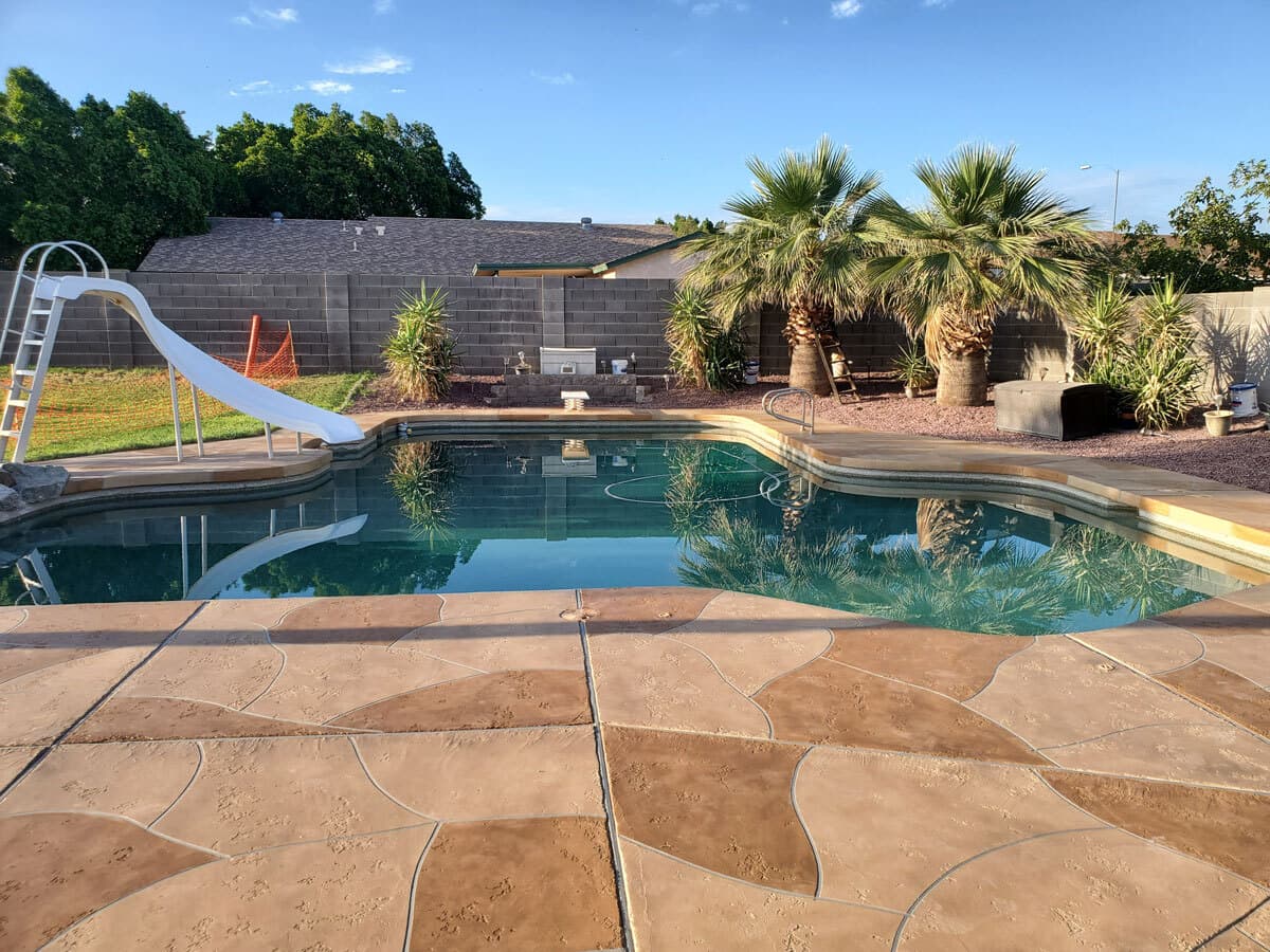 Poolside deck coating project